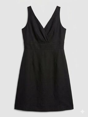 Banana Republic Dark Gray V-Neck Sleeveless Mini Dress